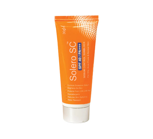 Solero Sunblock SPF 40 Sebum Control front