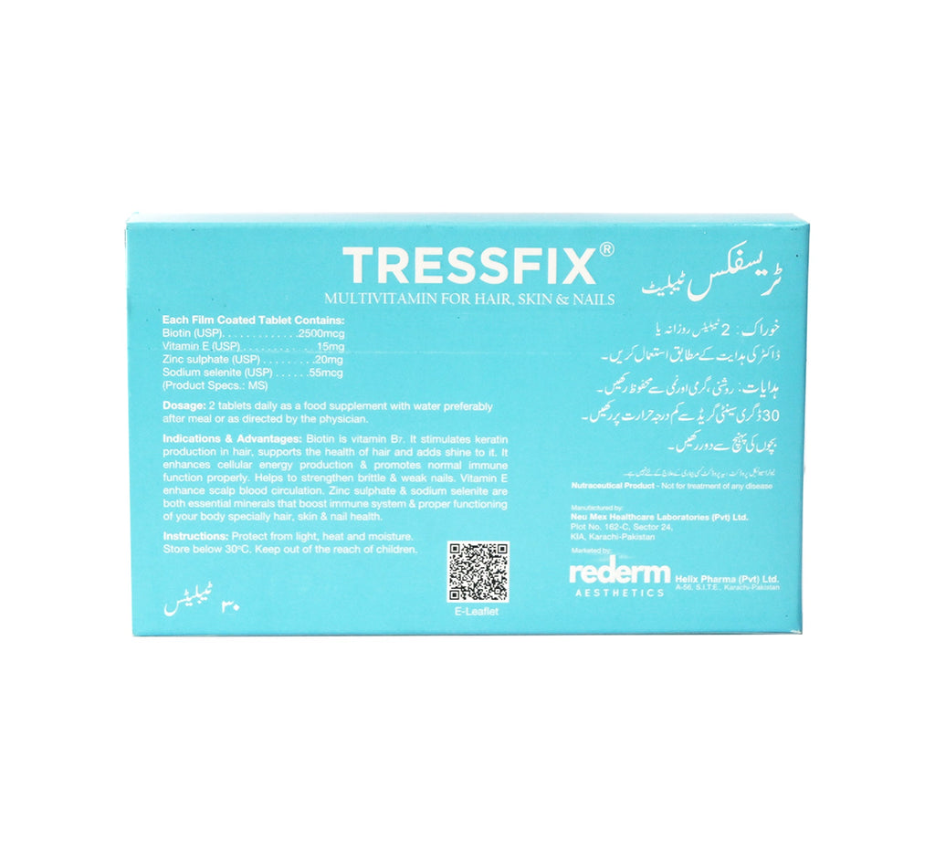 Tressfix Hair, Skin and Nails Vitamins back