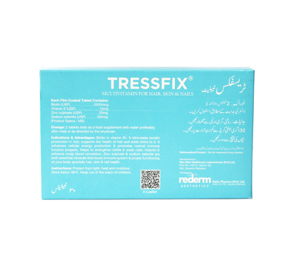 Tressfix Hair, Skin and Nails Vitamins back